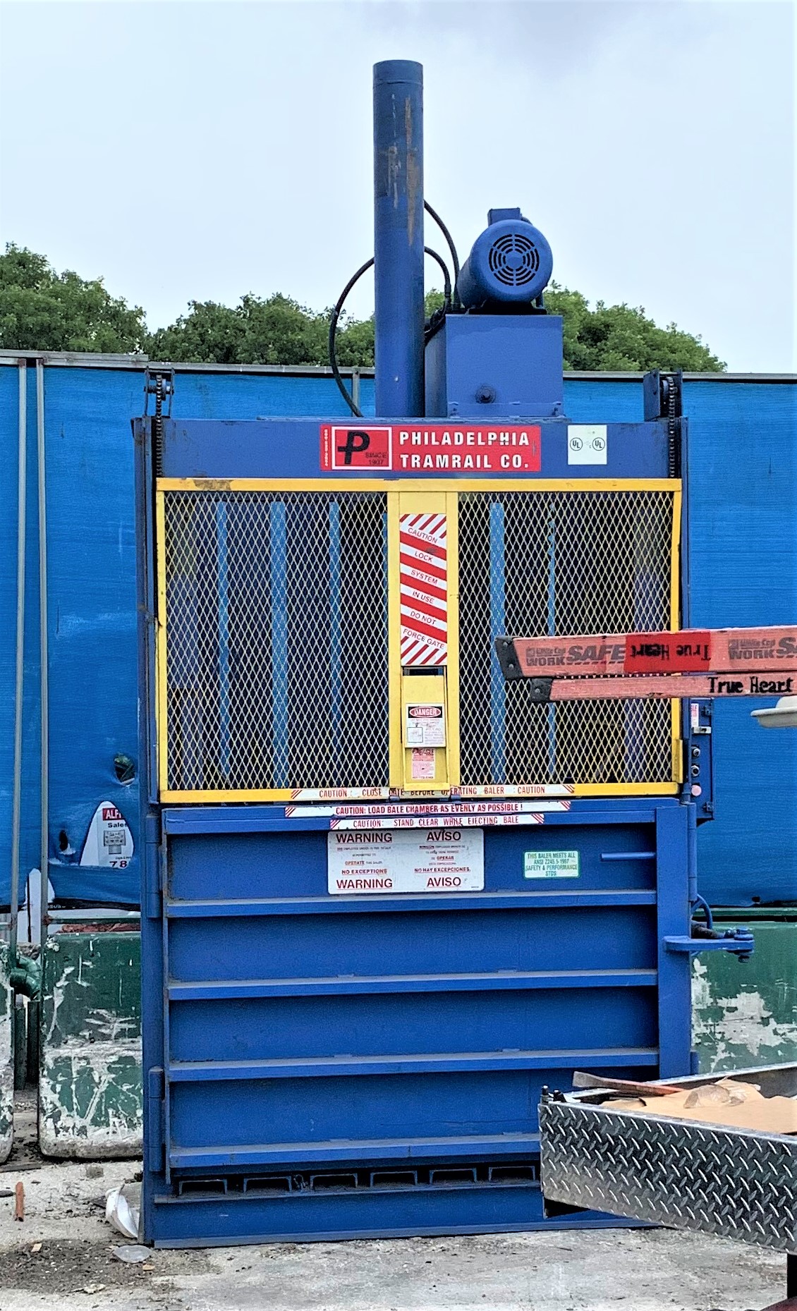 CARDBOARD BALER PHILADELPHIA TRAMRAIL VERTICAL CARTON 10801B1 (image for) CARDBOARD BALER PHILADELPHIA TRAMRAIL VERTICAL CARTON 10801B1