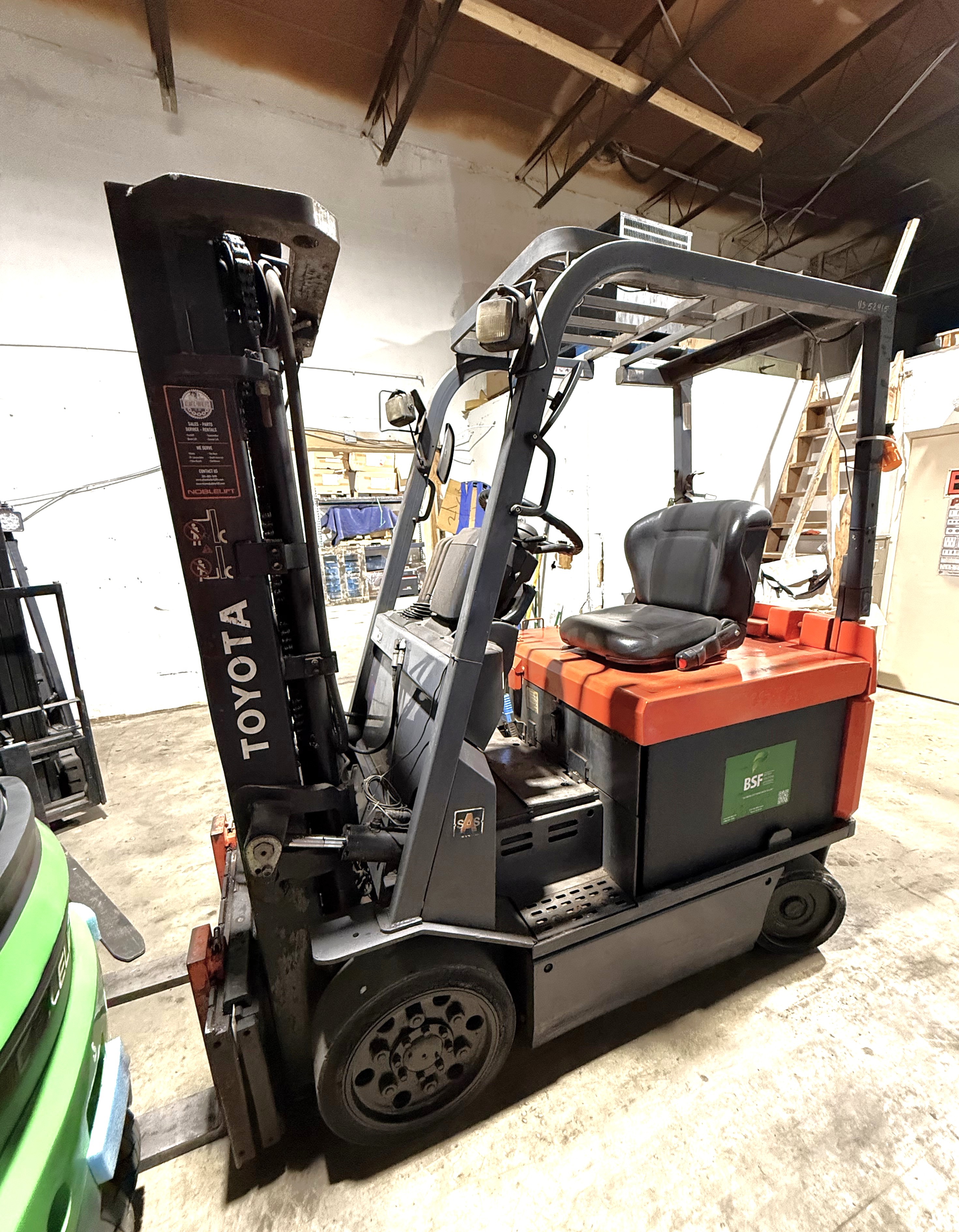 FORKLIFT TOYOTA 7FBCH25 ELECTRIC 5K LBS 50713A1 (image for) FORKLIFT TOYOTA 7FBCH25 ELECTRIC 5K LBS 50713A1