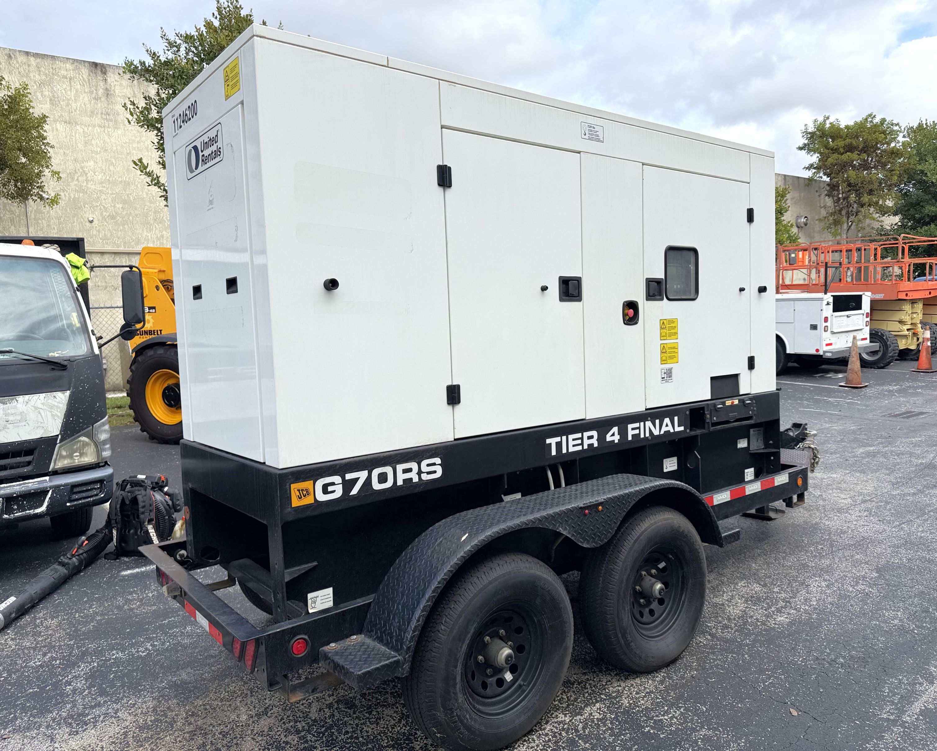 GENERATOR JCB G70RST4F 70KVA 3PH 2022 STAND BY AUTO START SUPER SILENT W TRAILER 51201A4 (image for) GENERATOR JCB G70RST4F 70KVA 3PH 2022 STAND BY AUTO START SUPER SILENT W TRAILER 51201A4